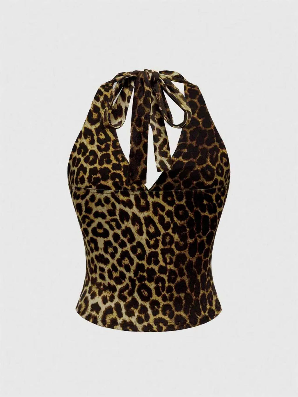 Top Halter com Estampado Leopardo