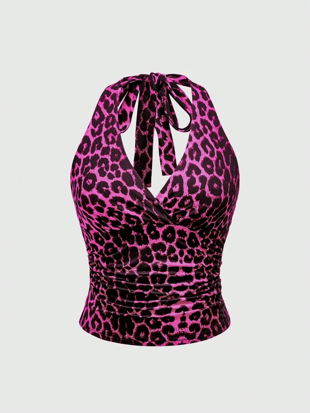 Top Halter com Estampado Leopardo