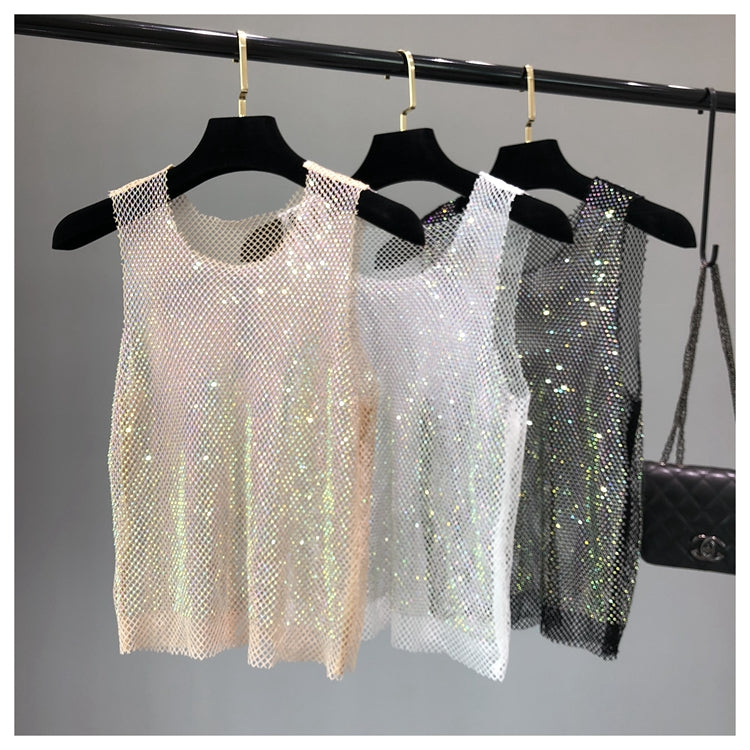 Top Brilhante com Cristais para Festa