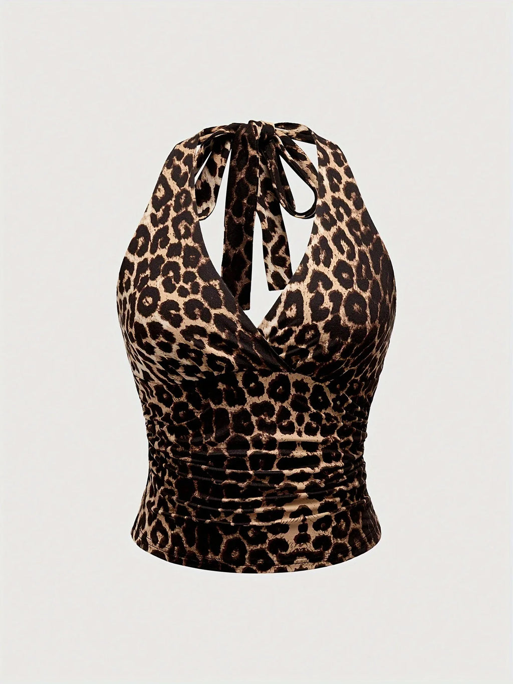 Top Halter com Estampado Leopardo