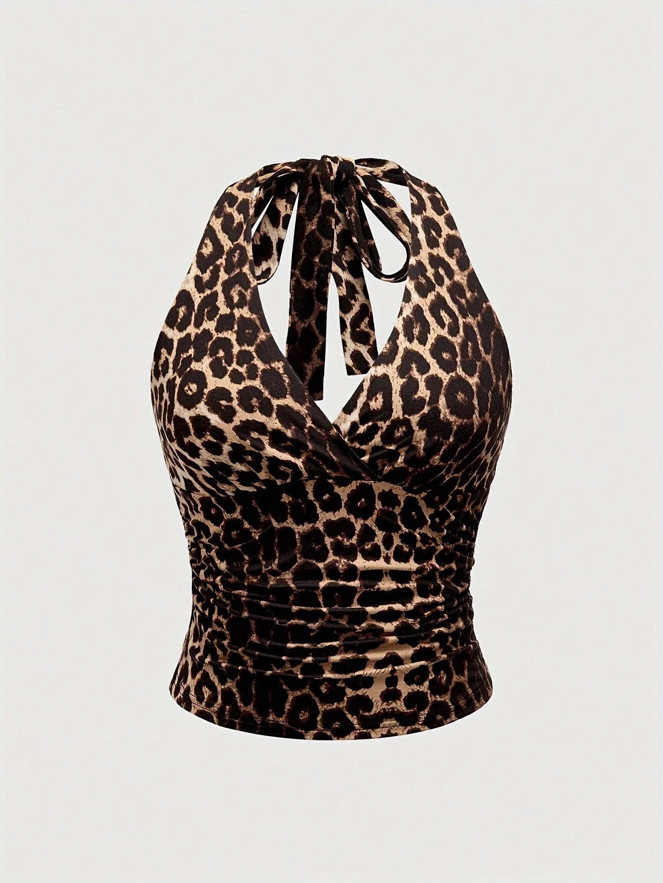 Top Halter com Estampado Leopardo