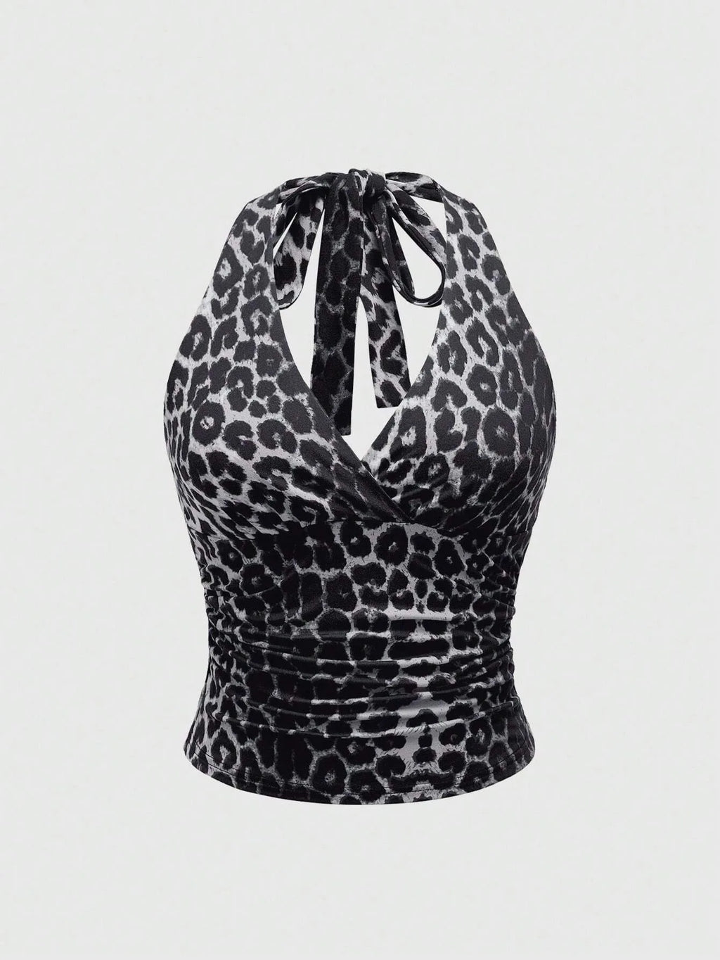 Top Halter com Estampado Leopardo
